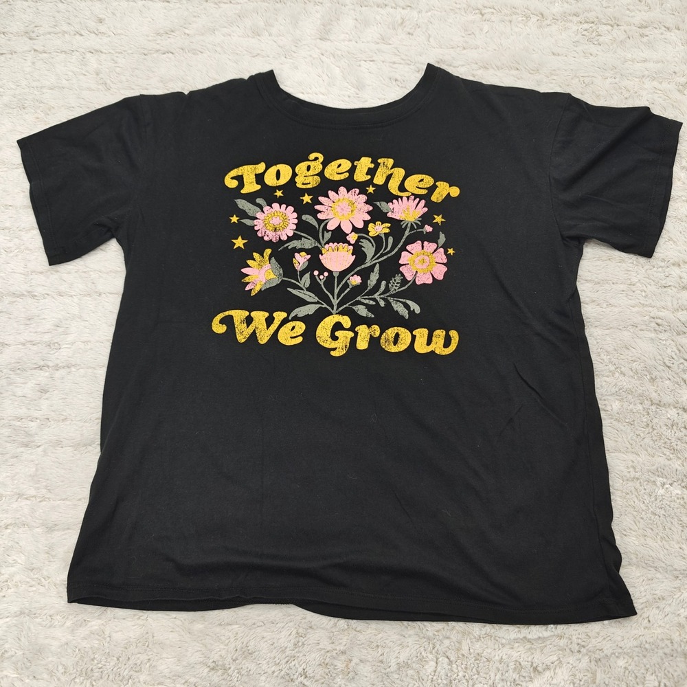 Art Class Girls XXL 18 T-Shirt Together We Grow Floral Graphic Short Sleeves